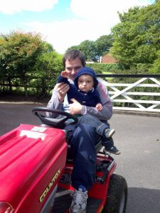 On the tractor with Uncle Buck